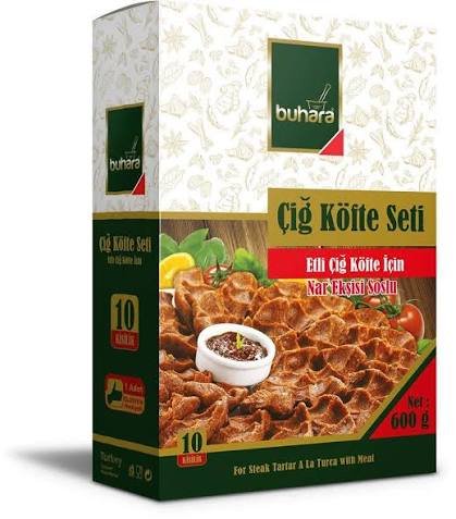 BUHARA ÇİĞ KÖFTE SETİ ETLİ İÇİN - KUTU 600 GR
