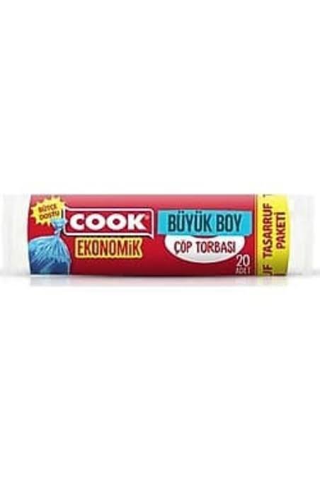 COOK EKO BÜYÜK MAVİ ÇÖP POŞETİ 65*80 CM 20 Lİ