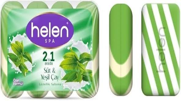 HELEN SÜT YEŞİL ÇAYLI EL SABUNU 4X90 - 360 GR